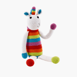Crochet unicorn rattle